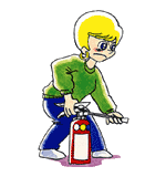 イラスト:消火器の使い方2