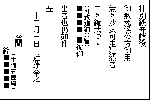 写真：北条氏照印判状(如意成就印)4-2