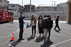 写真：消防署での様子