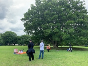 写真：芹沢公園での撮影の様子