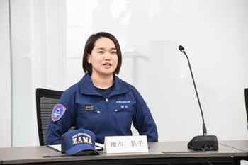 写真：座間市消防本部の柵木さん