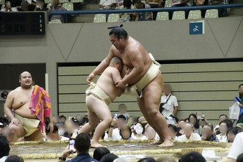 写真:ちびっこ相撲の様子