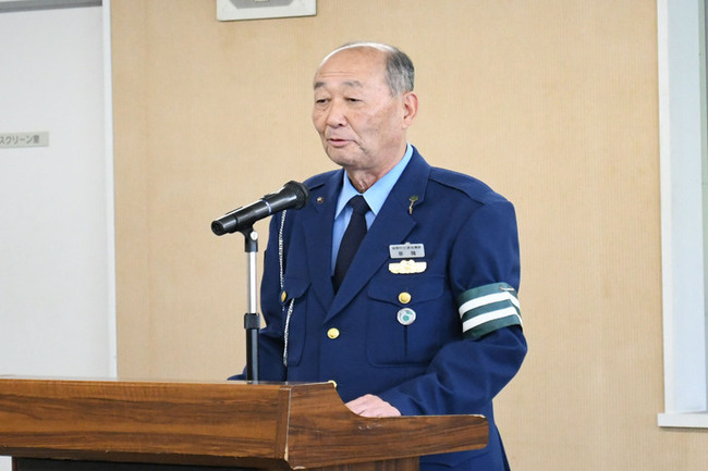 写真：交通指導員協議会くさなぎ会長