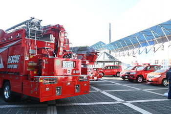 写真：消防車展示