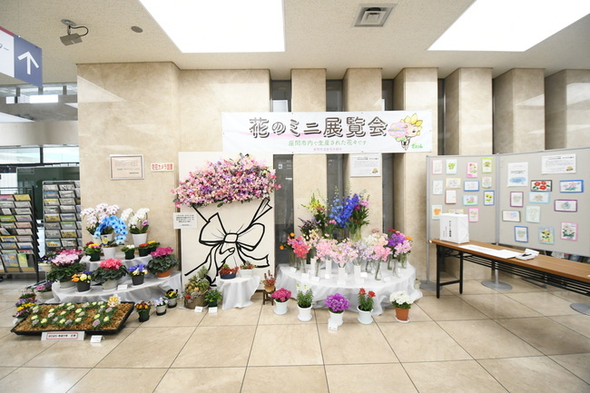 写真：花のミニ展覧会展示の様子