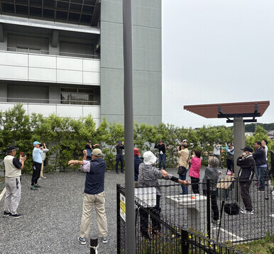 写真:イベントでの準備体操の様子