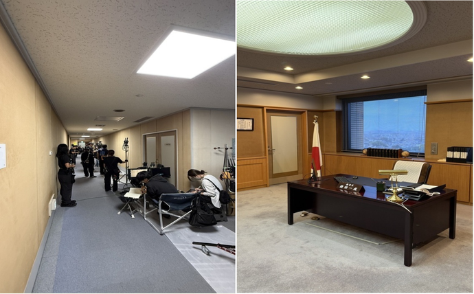 写真：検事正室に見立てた副議長室ほか