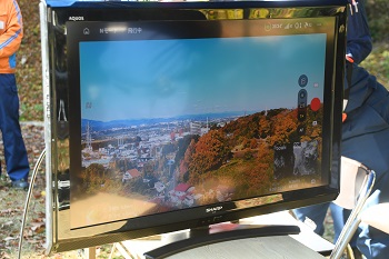写真：ドローンからの上空映像