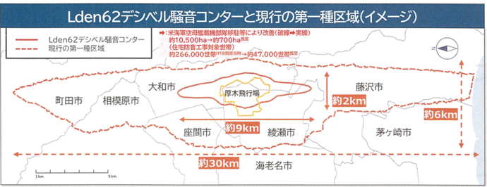 現行の第一種区域との比較イメージ図