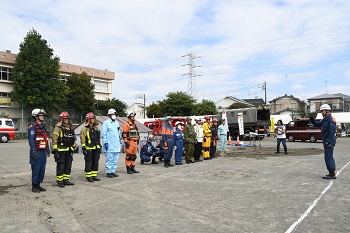 写真：訓練の参加者